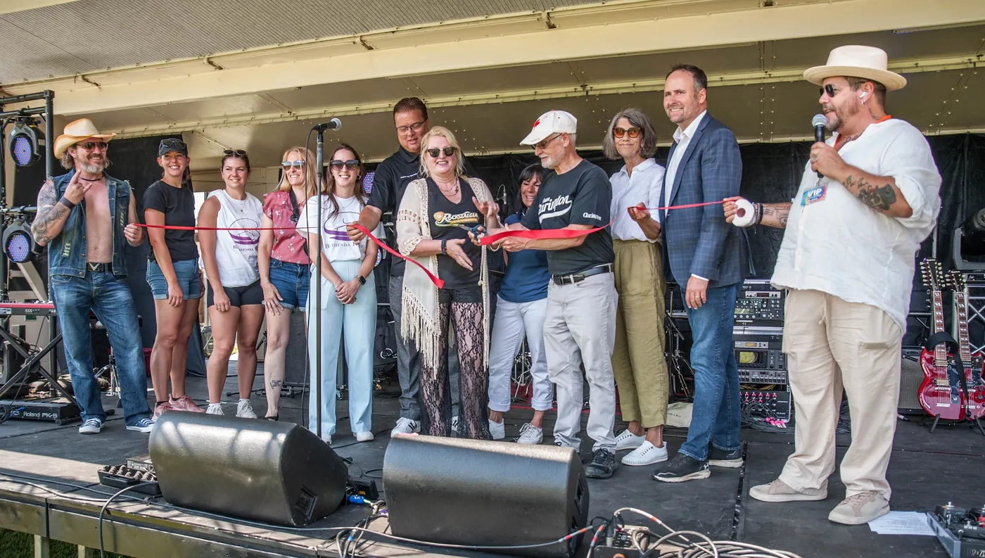 The Rockstalgia team on stage at the 2026 opening